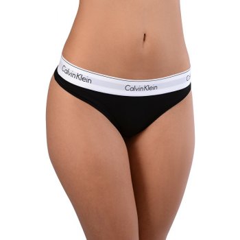 Calvin Klein Tanga Thong Modern cotton F3786E001 černá