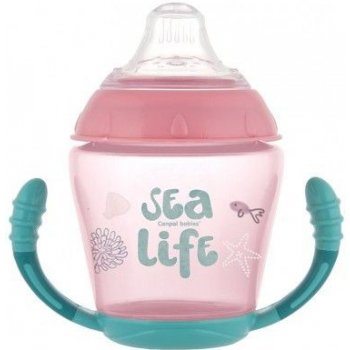 Canpol babies nevylévací hrníček se silikonovým ventilem sea life 56/501 grey 230 ml