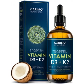 Carino Healthcare Vitamín D3 + K2 kapky v MCT oleji 50 ml