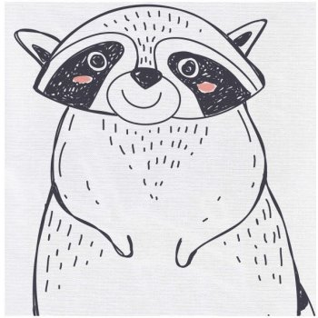 Ceba Baby podložka na komodu -Raccoon 50 x 70