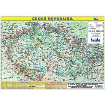 Česká republika - mapa A4 lamino