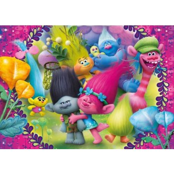 Clementoni Supercolor Trolls: A frown is a smile upside down! 60 dílků