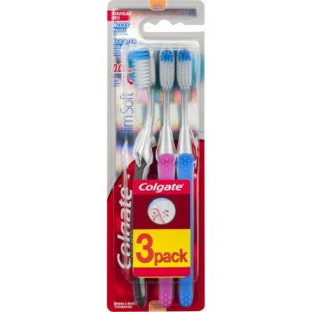 Colgate Zubní kartáček Charcoal Slim Soft 3 ks