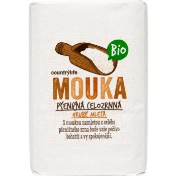 Country Life Bio mouka pšeničná celozrnná hrubě mletá 1 kg