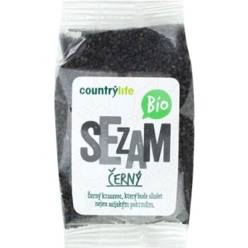 Country Life Bio sezam černý neloupaný 100 g