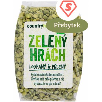 Country Life Hrách zelený loupaný půlený Bio 500g