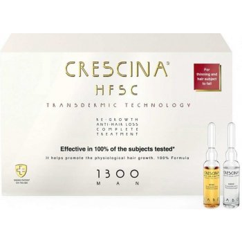 Crescina Transdermic 1300 Re-Growth and Anti-Hair Loss proti vypadávání vlasů pro muže 20 x 3,5 ml