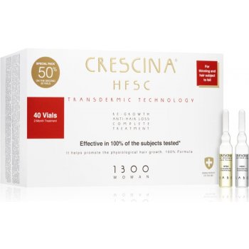 Crescina Transdermic 1300 Re-Growth and Anti-Hair Loss proti vypadávání vlasů pro ženy 40 x 3,5 ml