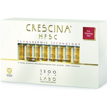 Crescina Transdermic 1300 Re-Growth péče pro podporu růstu vlasů pro muže 20 x 3,5 ml