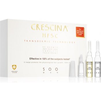 Crescina Transdermic 500 Re-Growth and Anti-Hair Loss proti vypadávání vlasů pro muže 20 x 3,5 ml