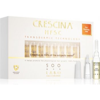 Crescina Transdermic 500 Re-Growth péče pro podporu růstu vlasů pro muže 20 x 3,5 ml