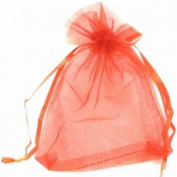 Dárkový sáček organza 9x12cm červený (pytlík z organzy - červená)