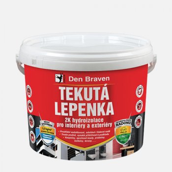 Den Braven Tekutá lepenka, vědro 21 kg, šedá