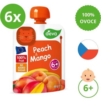 DEVA broskev mango 6 x 90 g