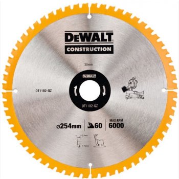 DeWALT DT1182 Pilový kotouč 254x30mm 60zubů ATB 7°