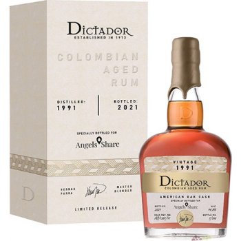 Dictador 1991 Angels Share 44% 0,7 l (karton)