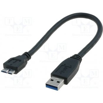 Digitus AK-300117-003-S USB 3.0 kabel, USB A - Micro USB B, M / M, 0,25 m,UL, bl