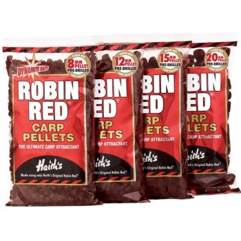 Dynamite Baits pelety Pre-Drilled Robin Red 900g 20mm