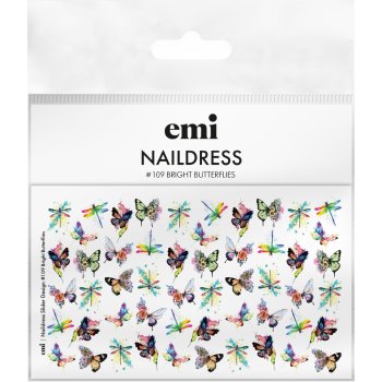 E.Mi Vodolepka Naildress Slider Design 109 Bright Butterflies