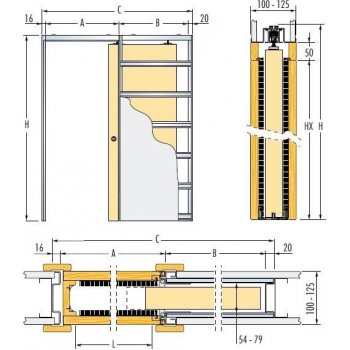 ECLISSE jednokřídlé 700mm SDK