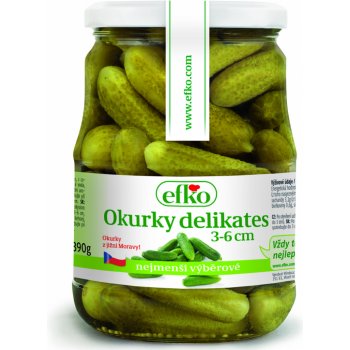 Efko Nakládané okurky delikates 3-6cm - 670g