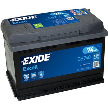 Exide Excell 12V 74Ah 680A EB740