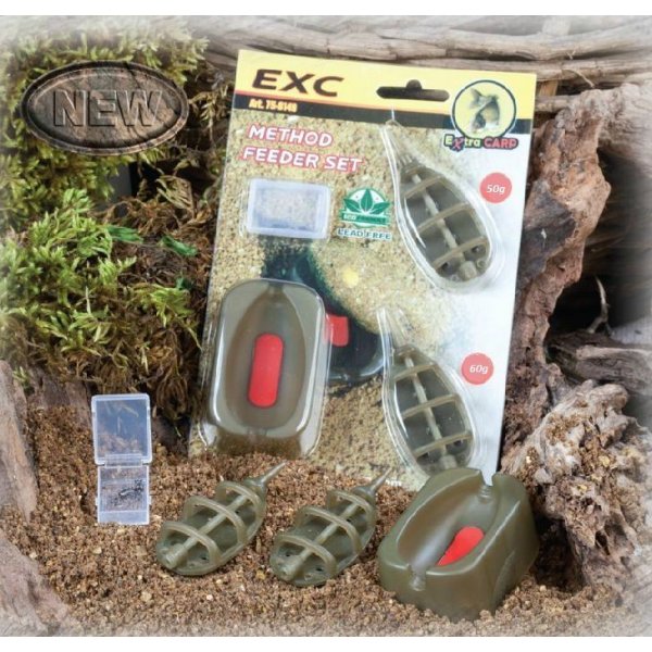 ExtraCarp Krmítko feederové sada Method Feeder Set 20, 30, 40gr + formička