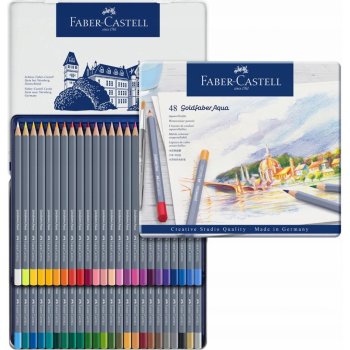 Faber-Castell 114648 Goldfaber Aqua akvarelové plechová krabička 48 ks