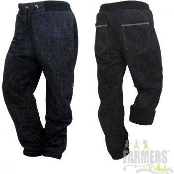 Farmers zateplené dětské kalhoty Wow jeans black Fleece