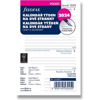 Filofax A7 Týdenní 2024