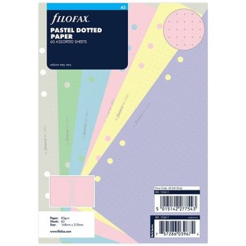 Filofax náplň A5, papír pastelový tečkovaný