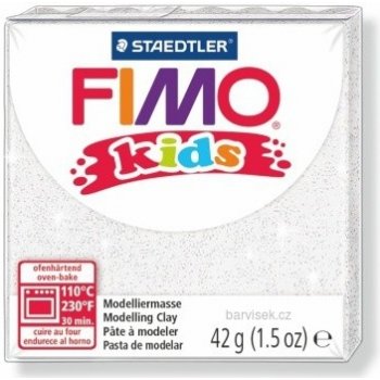 Fimo Staedtler Kids bílá se třpytkami 42 g