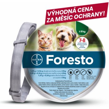 Foresto obojek pro malé psy a kočky do 8 kg 38 cm 6 ks