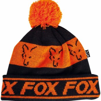 Fox Čepice Lined Bobble Hat Black/Orange