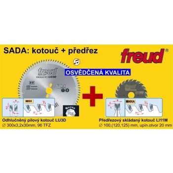 Freud Sada pilového kotouče LU3D 300mm + předřez LI16M 100mm LU3D-300+LI16M-100