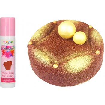 FunCakes Hnědý sprej Velvet efekt samet 100 ml