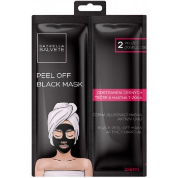 Gabriella Salvete Peel Off Black Mask Slupovací pleťová maska 2 x 8 ml