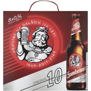 Gambrinus Originál světlé výčepní 10° 8 x 0,5 l (karton)