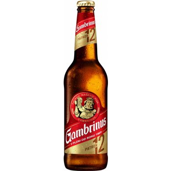 Gambrinus Plná světlý ležák 12° 0,5 l (sklo)