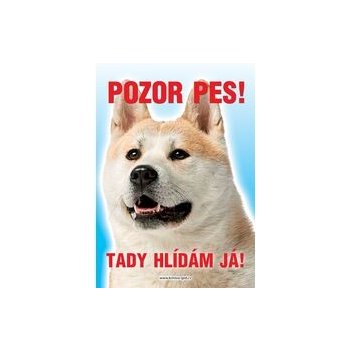 Grel nálepka pozor pes akita inu