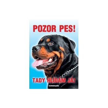 Grel nálepka pozor pes rottweiler