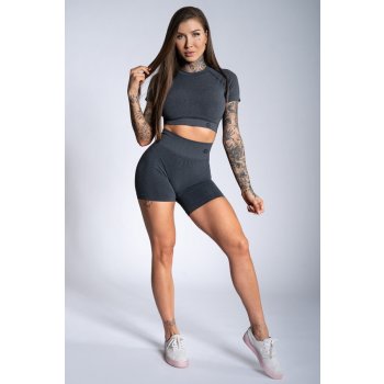 Gym Glamour kraťásky dark grey ombre