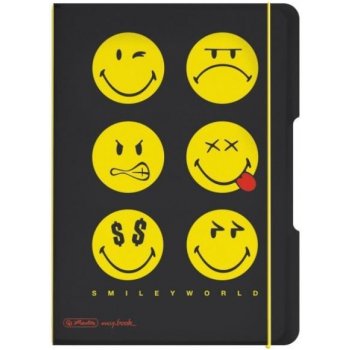 Herlitz sešit flex A5 čtverečkovaný PP black smiley