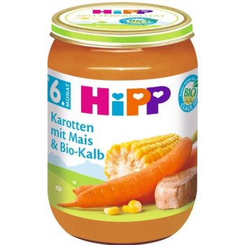 HiPP Bio Karotka s kukuřicí a telecím masem 190 g