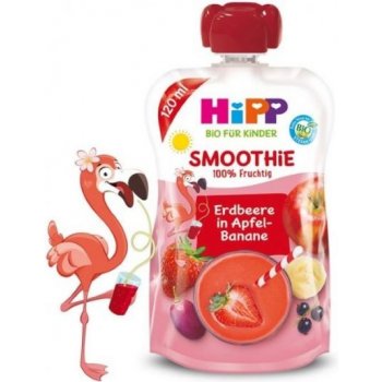 HiPP BIO Smoothie Jablko Banán Červené ovoce 120 ml