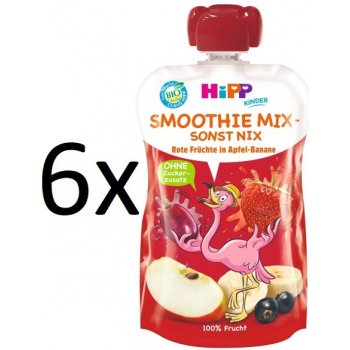 HiPP BIO Smoothie Jablko Banán Červené ovoce 6 x 120 ml