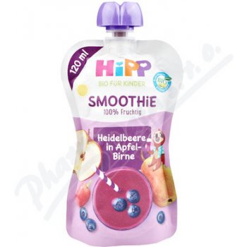 HiPP BIO Smoothie Jablko-Hruška-Borůvky 120 ml