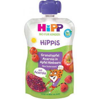 HIPP Hippis BIO Granátové Jablko Acerola Jablko Malina 100 g