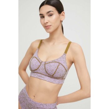 Icebreaker Wmns Queens Clasp Bra, Algae/Purple Gaze/Aop