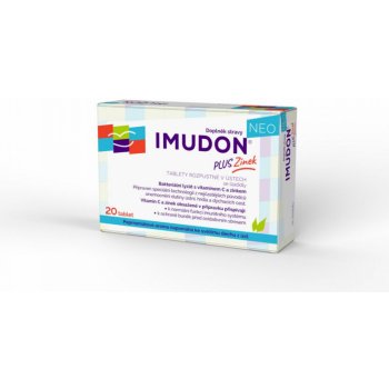 Imudon NEO +Zinek 20 tablet rozp.v ústech se sladidly